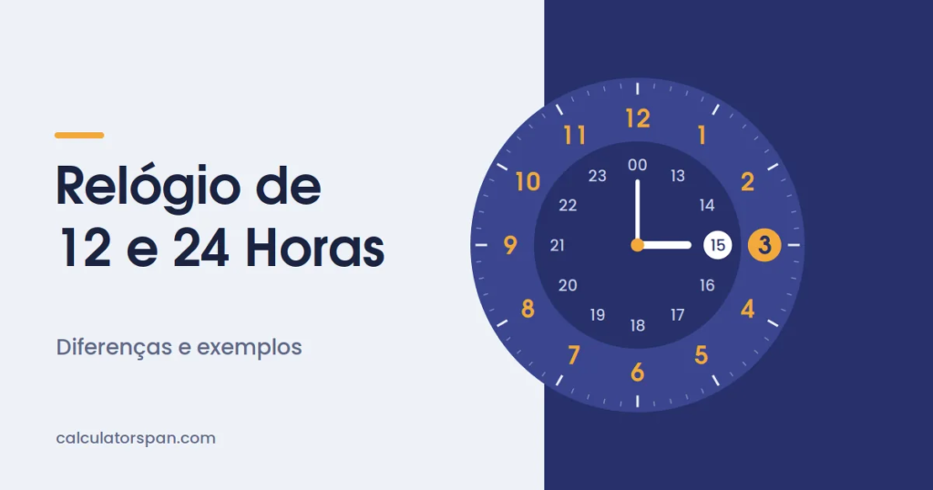 Relógio de 12 Horas e 24 Horas: Diferenças e Exemplos 1 Relógio de 12 horas e 24 horas mostrando 3 PM como 15:00